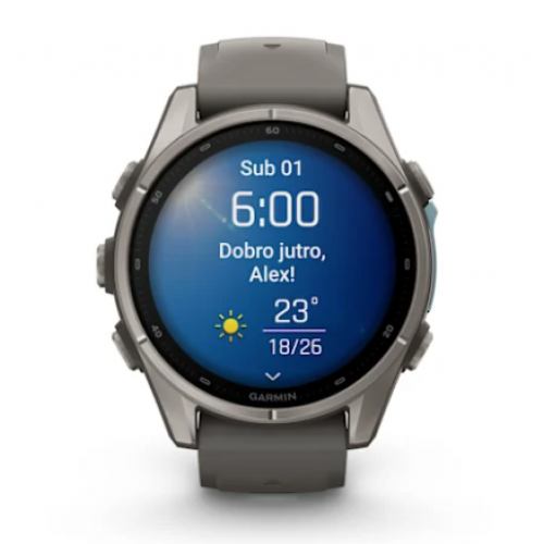 Garmin Fenix 9 47 mm AMOLED Titanium Pebble Gray